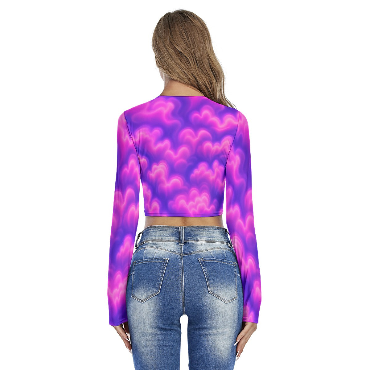 Women's Round Neck Crop Top T-Shirt