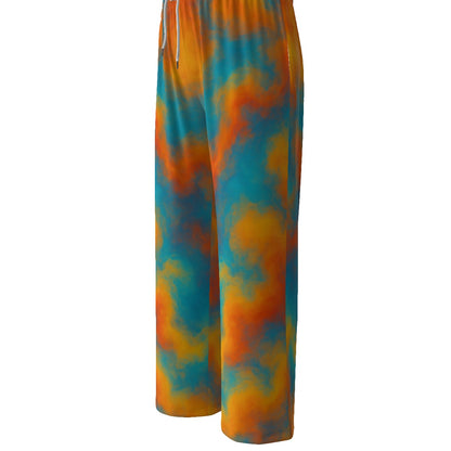 Unisex Knitted Fleece Wide Leg Pants