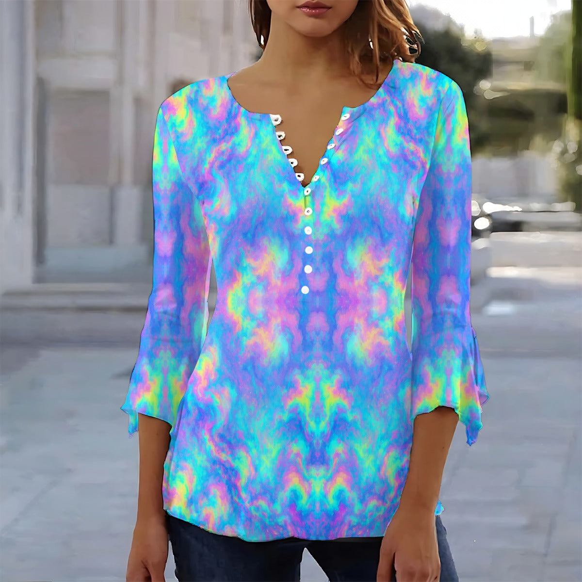 Women's T-shirt With 3/4 Sleeve