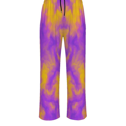 Unisex Knitted Fleece Wide Leg Pants