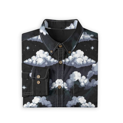 Men's Casual Lapel Long Sleeve Shirt|125GSM Cotton
