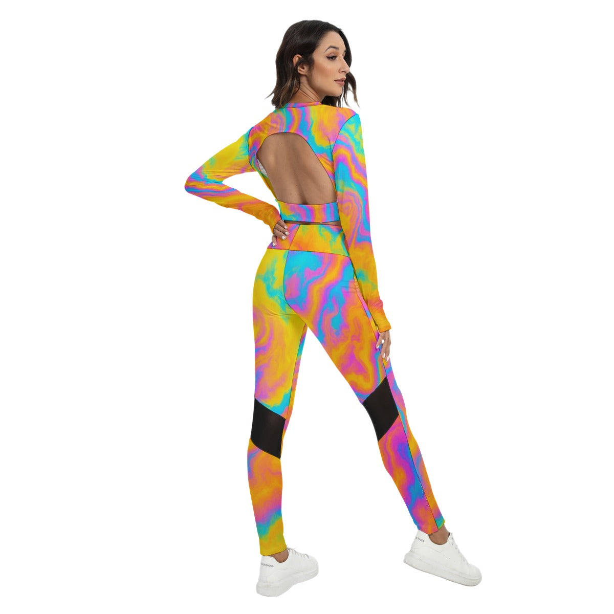 Women's Sport Set With Backless Top And Leggings