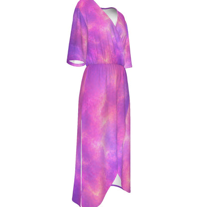 Women's Short Sleeve V-neck Dress