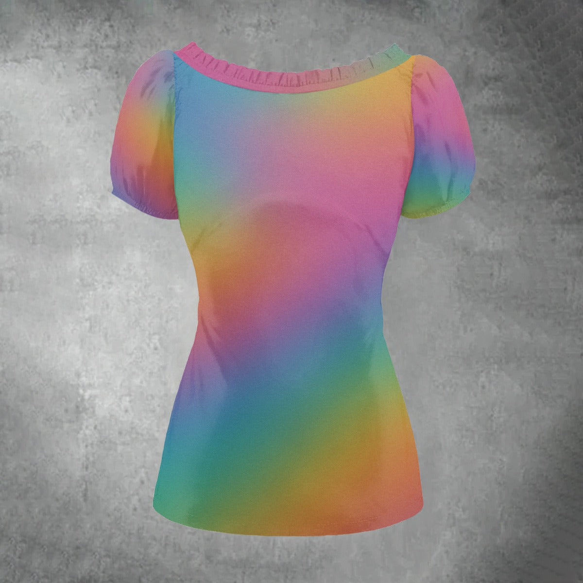 Women's Puff Sleeve Pleated Shirt