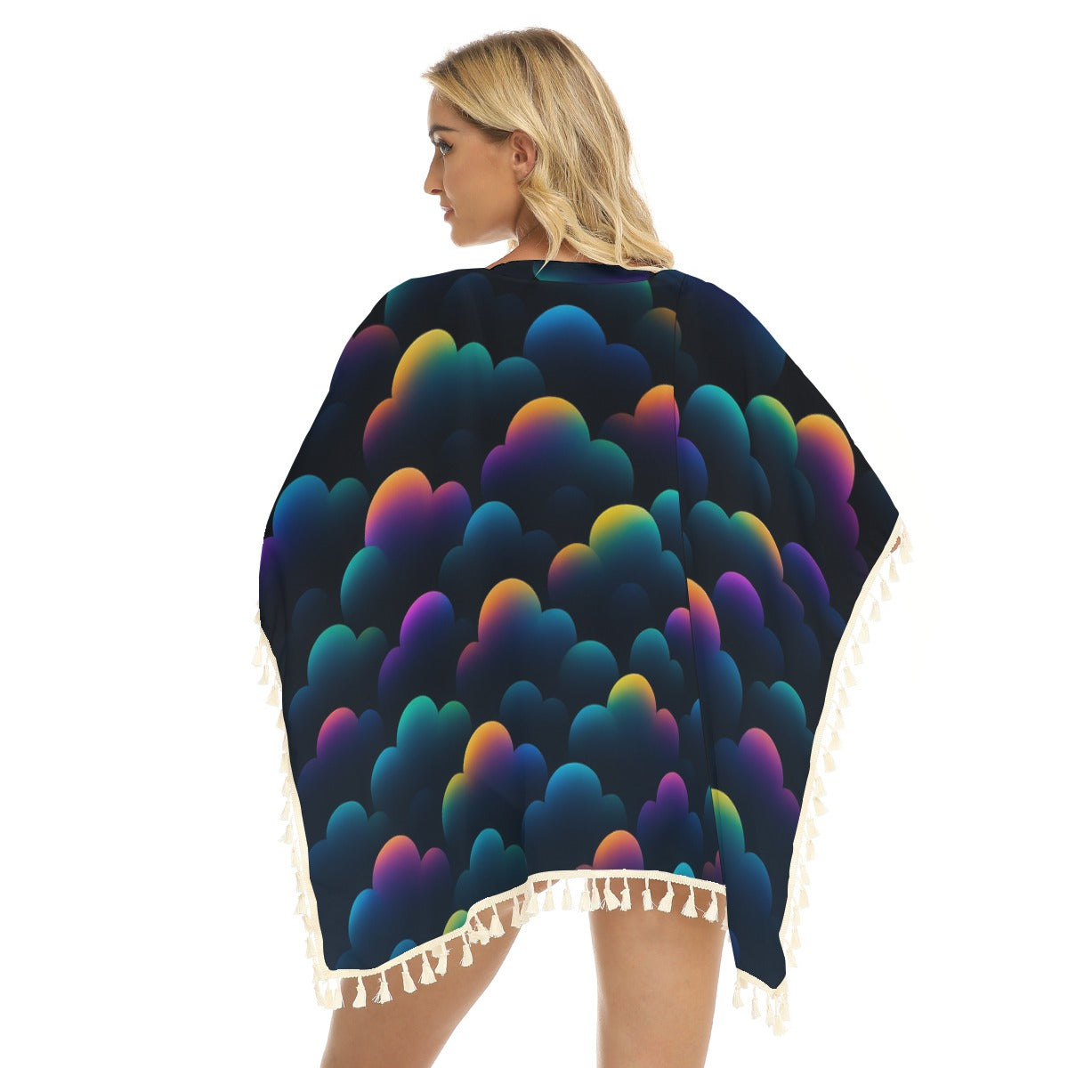 Women's Square Fringed Shawl