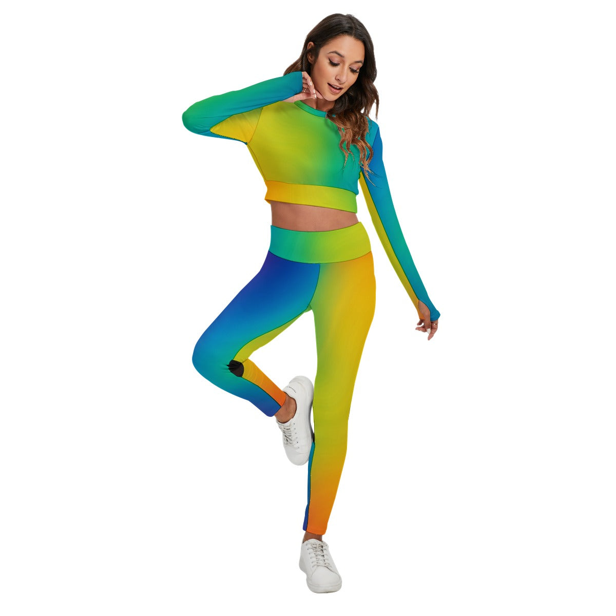 Women's Sport Set With Backless Top And Leggings