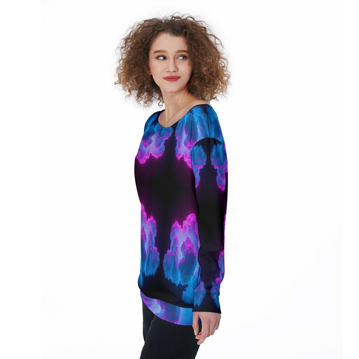 Women's Off-Shoulder Sweatshirt