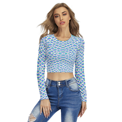 Women's Round Neck Crop Top T-Shirt