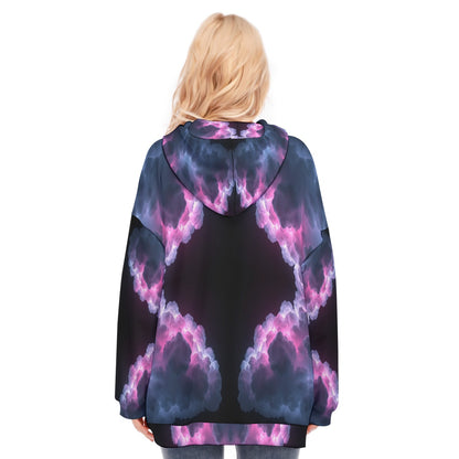 Women's Long Hoodie With Zipper Closure