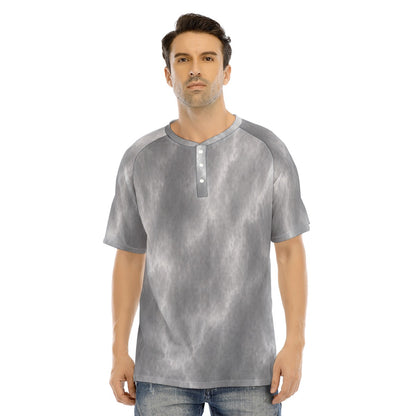 Men's Raglan Sleeve T-shirt With Button Closure