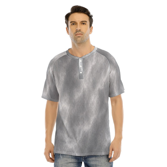 Men's Raglan Sleeve T-shirt With Button Closure