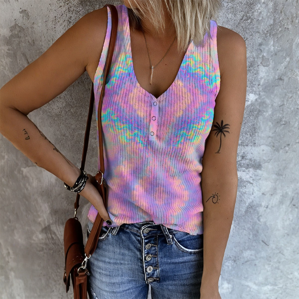 Women's Button Vest