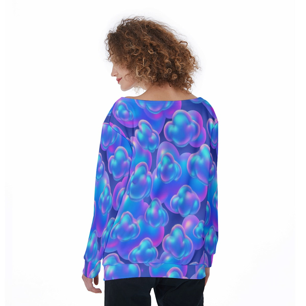 Women's Off-Shoulder Sweatshirt