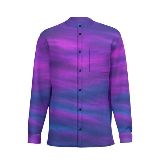 Unisex New Men'S Business Long-Sleeved Imitation Linen Shirt