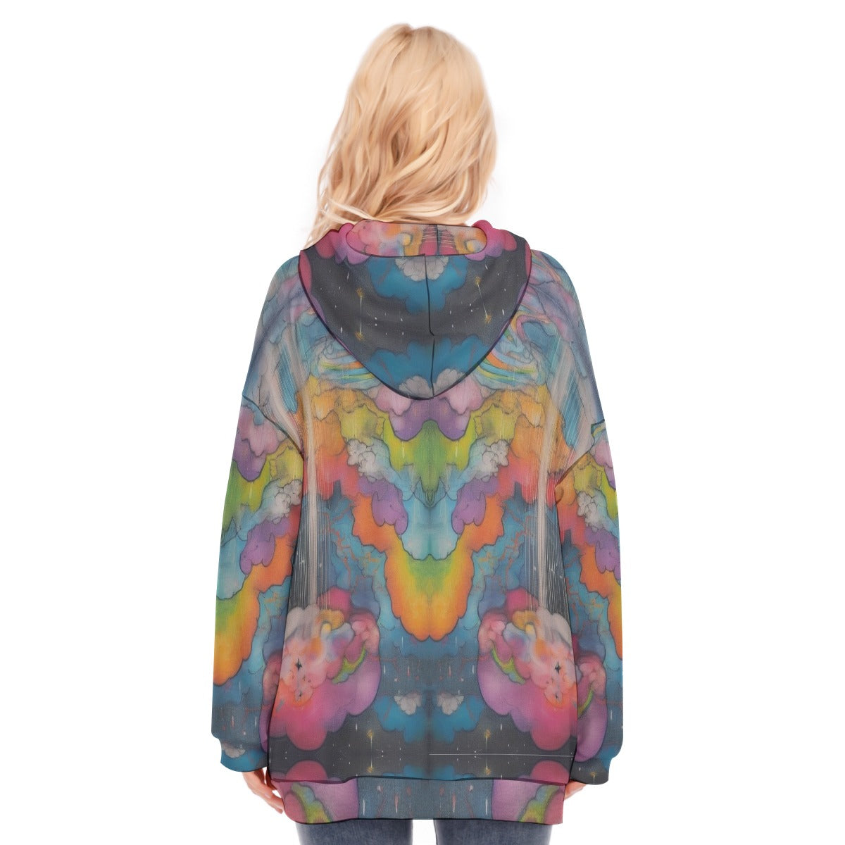 Women's Long Hoodie With Zipper Closure