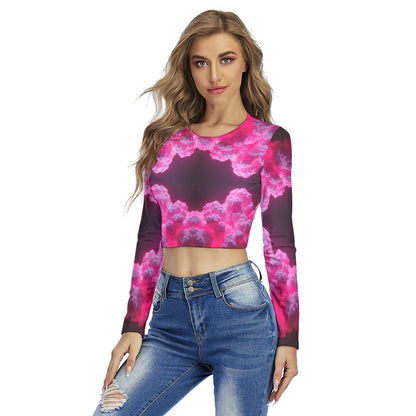 Women's Round Neck Crop Top T-Shirt