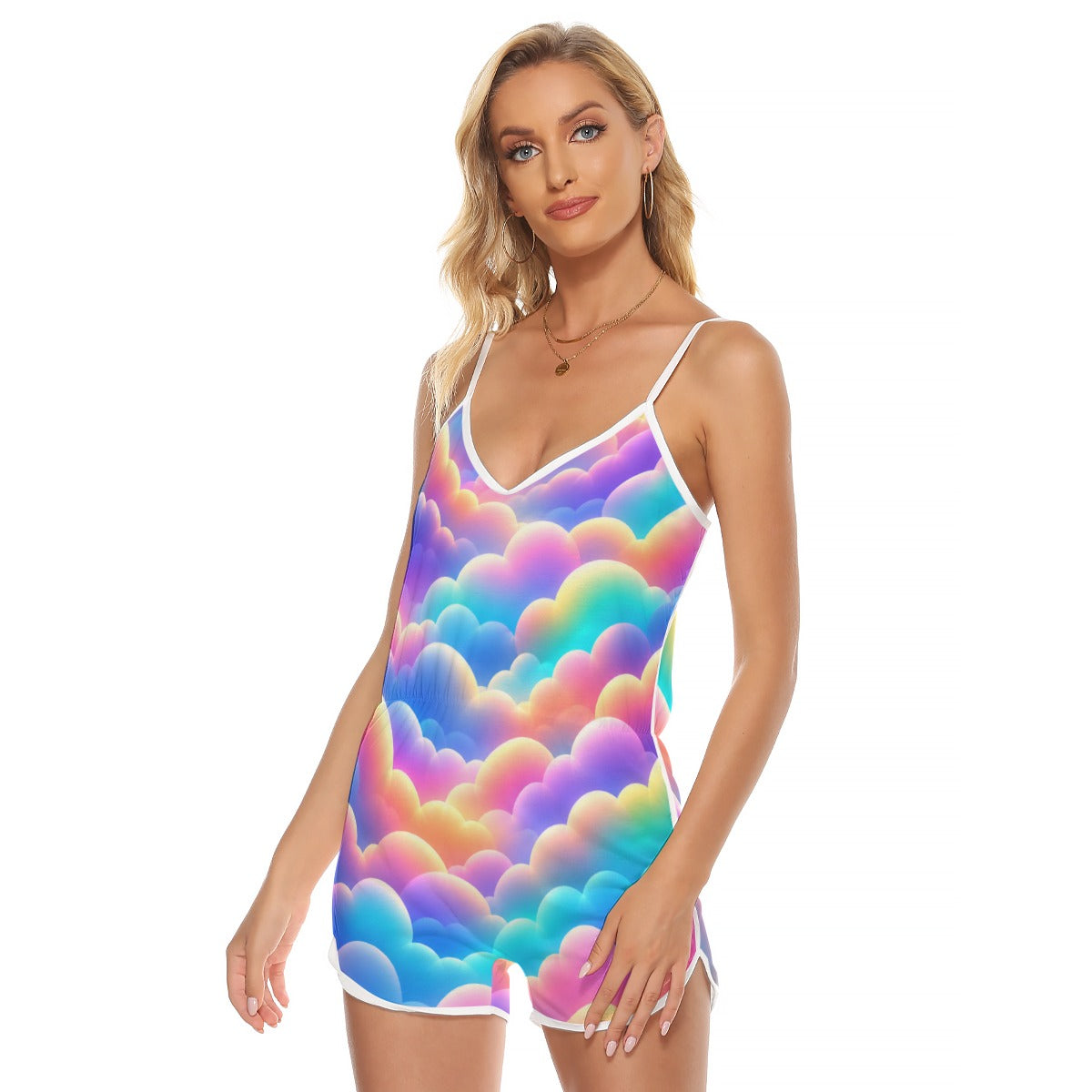 Women's V-neck Cami Romper
