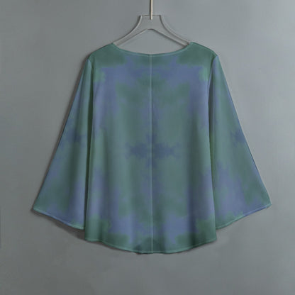 Women's V-neck T-shirt With Irregular Hem