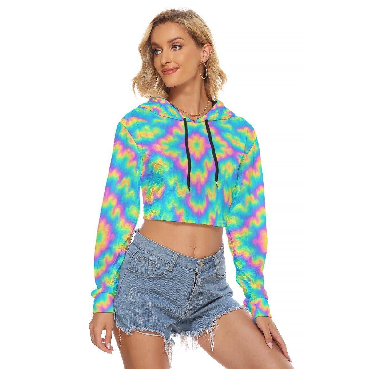 Women's Crop Top Hoodie|Velvet