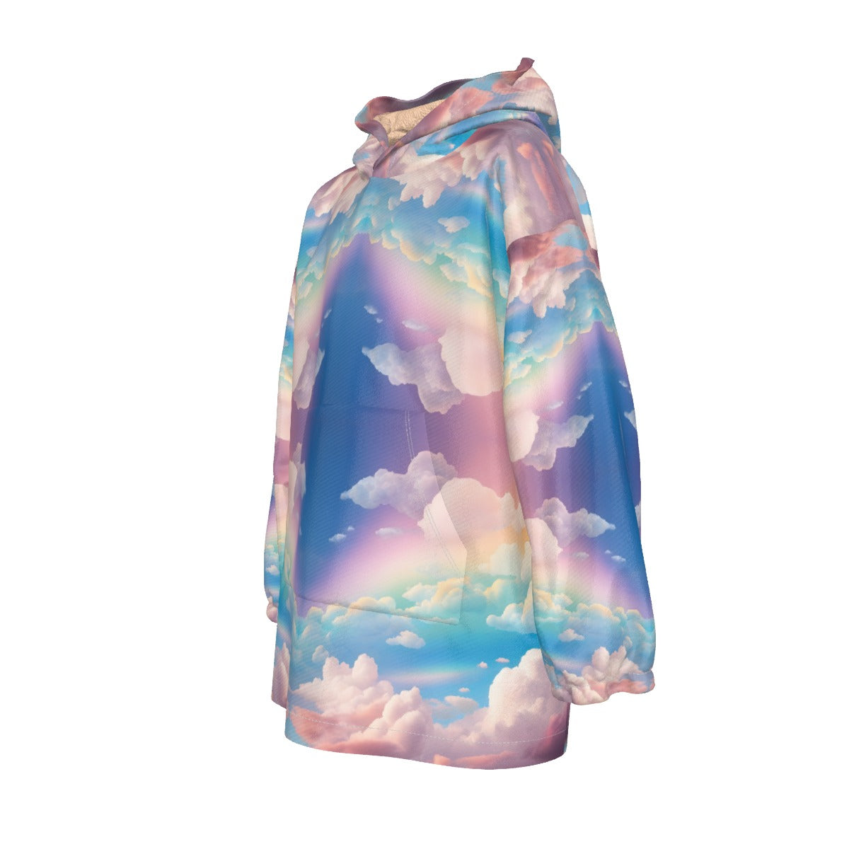 Unisex Kid's Sherpa Fleece Hoodie Blanket