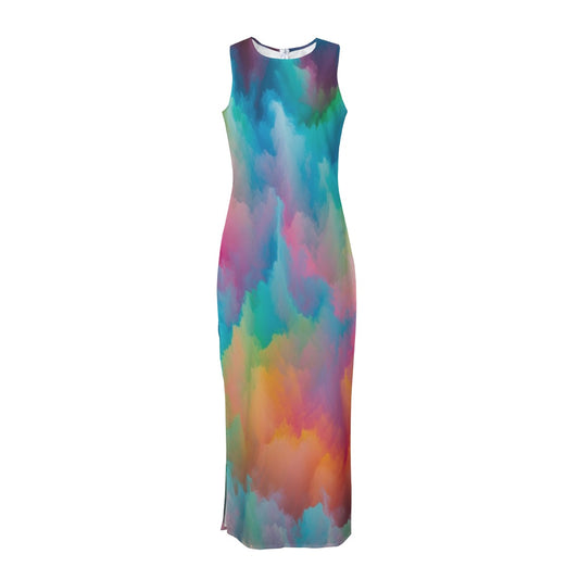 Women's Beach Perspective Chiffon Sleeveless Dress