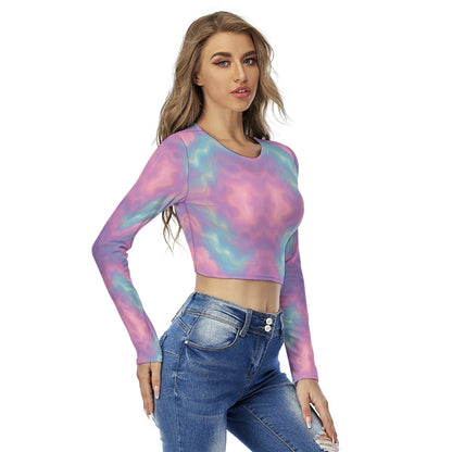 Women's Round Neck Crop Top T-Shirt