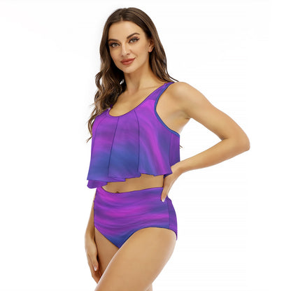 Women's Ruffled Vest Bikini Swimsuit