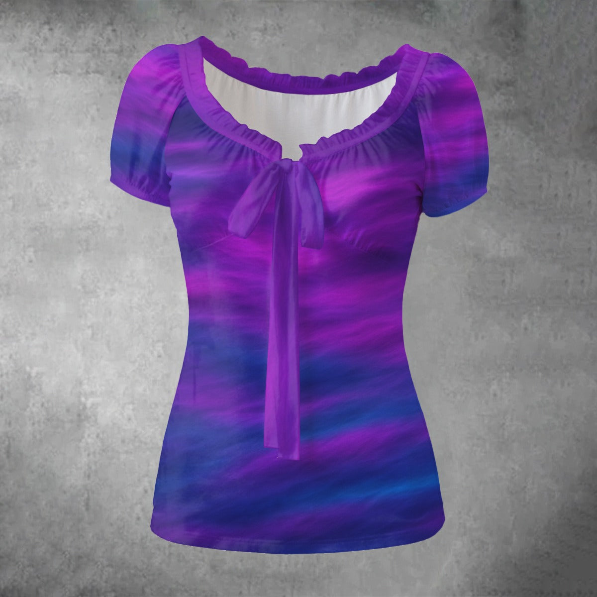 Women's Puff Sleeve Pleated Shirt