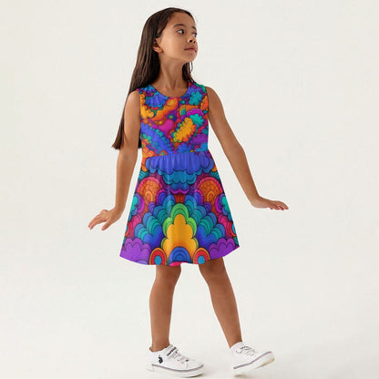 Unisex Girls Sleeveless A-Line Dress