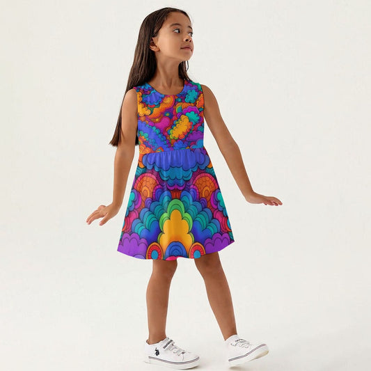 Unisex Girls Sleeveless A-Line Dress