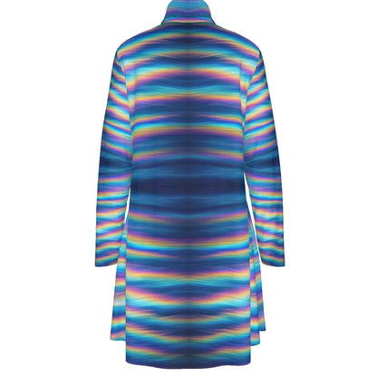 Women's High Neck Dress With Long Sleeve