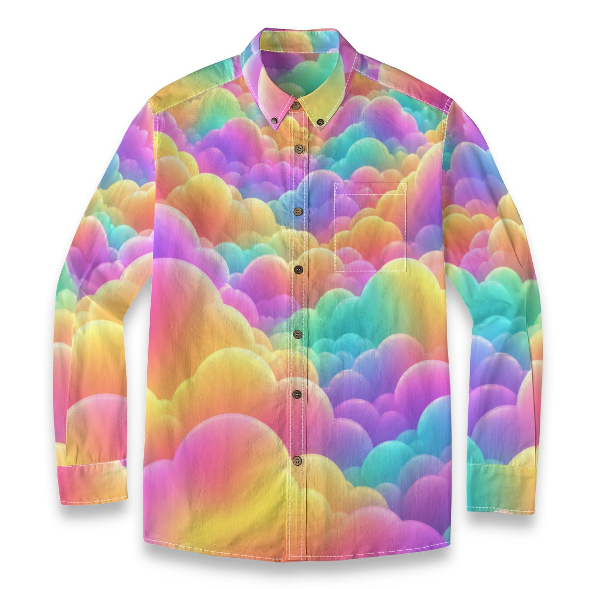 Men's Casual Lapel Long Sleeve Shirt|125GSM Cotton