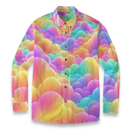 Men's Casual Lapel Long Sleeve Shirt|125GSM Cotton