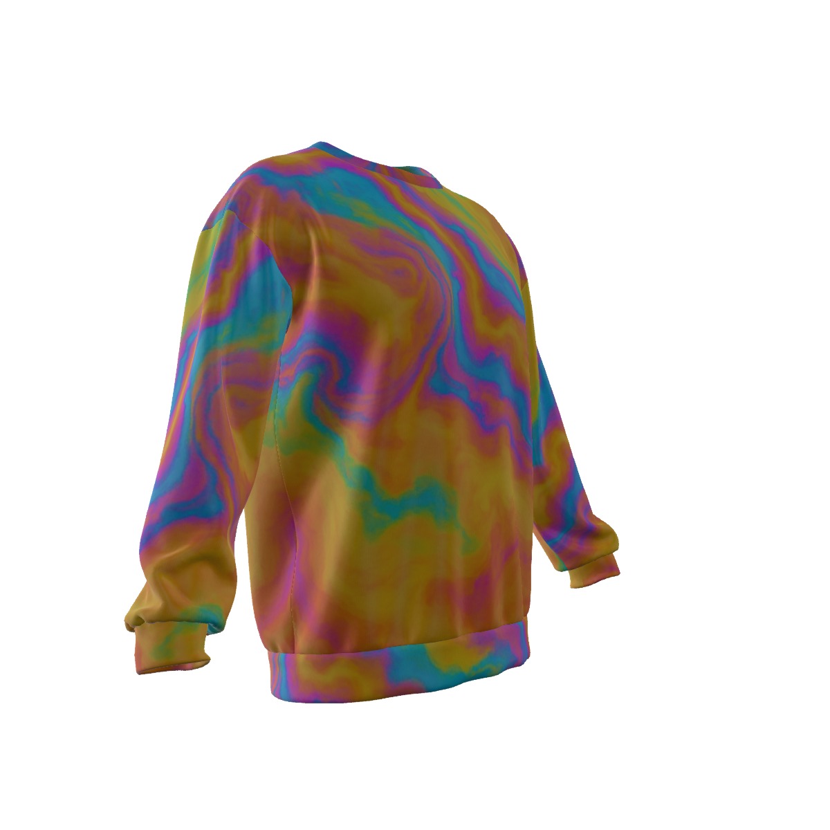 Men's Drop Shoulder Round Neck Long-Sleeved Sweatshirt