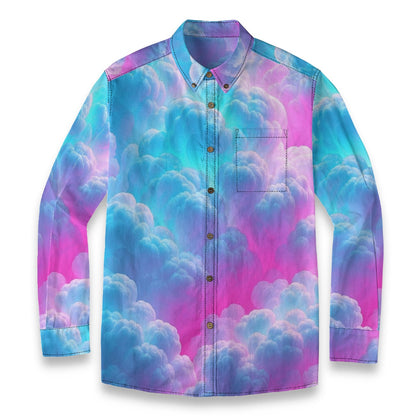 Men's Casual Lapel Long Sleeve Shirt|125GSM Cotton