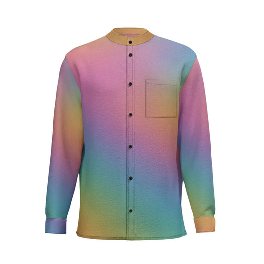 Unisex New Men'S Business Long-Sleeved Imitation Linen Shirt