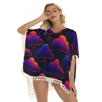 Women's Square Fringed Shawl