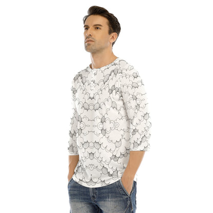 Men's Bracelet Sleeve T-shirt With Button Closure - view 3