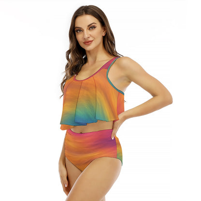 Women's Ruffled Vest Bikini Swimsuit