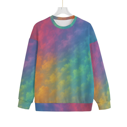 Unisex Drop-shoulder Knitted Fleece Sweater - view 1