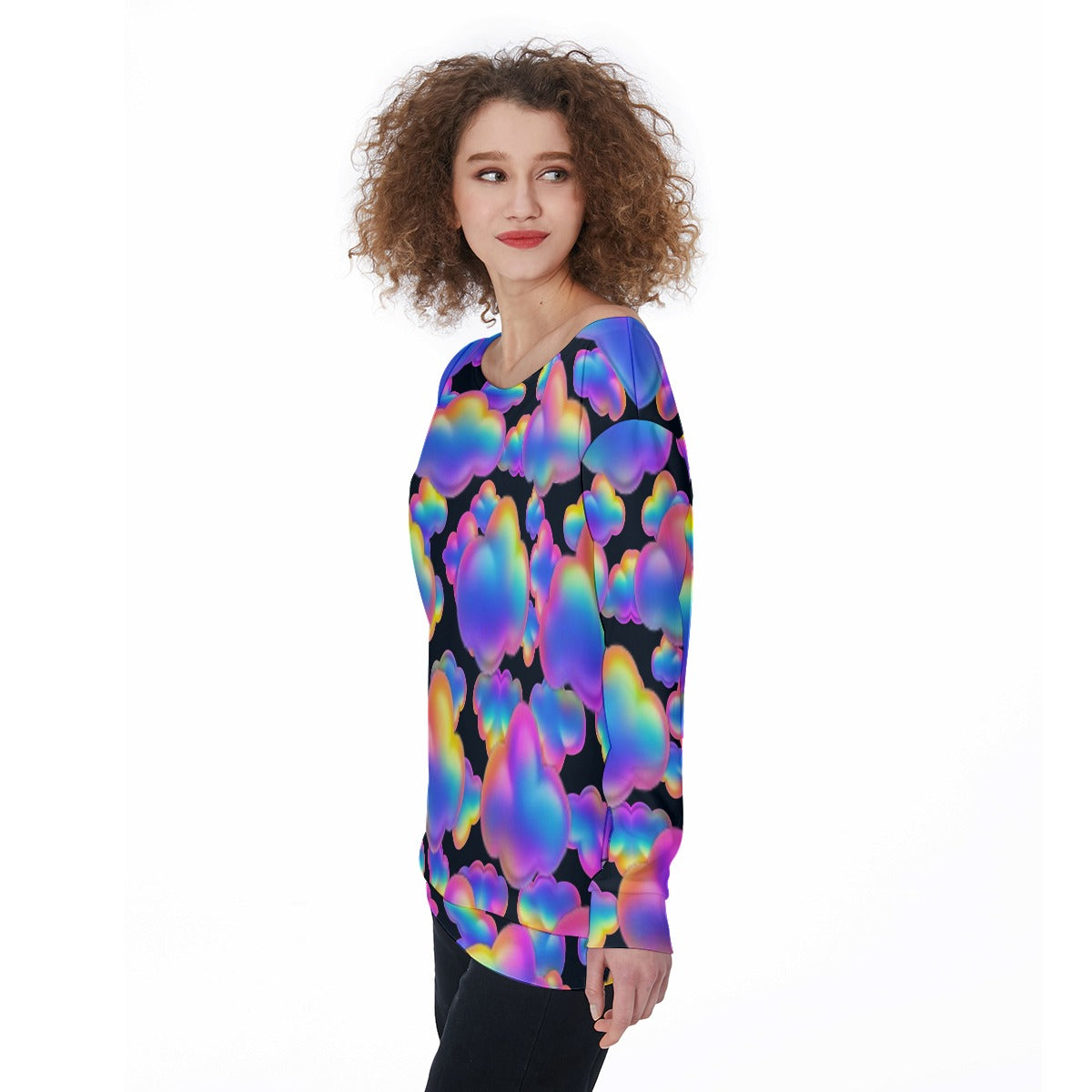 Women's Off-Shoulder Sweatshirt