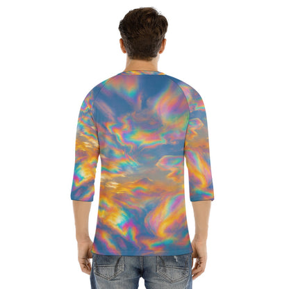 Men's Bracelet Sleeve T-shirt With Button Closure - view 4