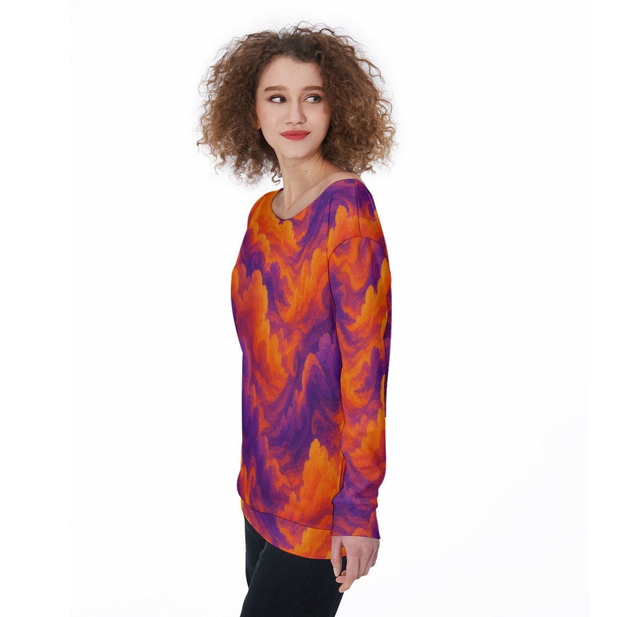 Women's Off-Shoulder Sweatshirt