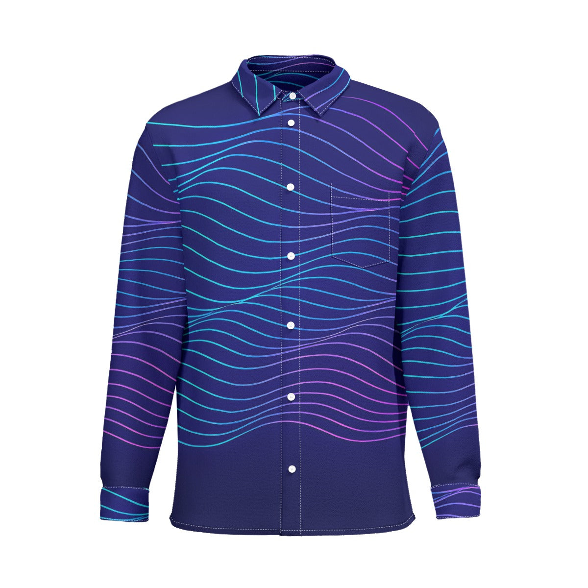 Men's Business Long Sleeve Pocket Shirt|115GSM Cotton poplin