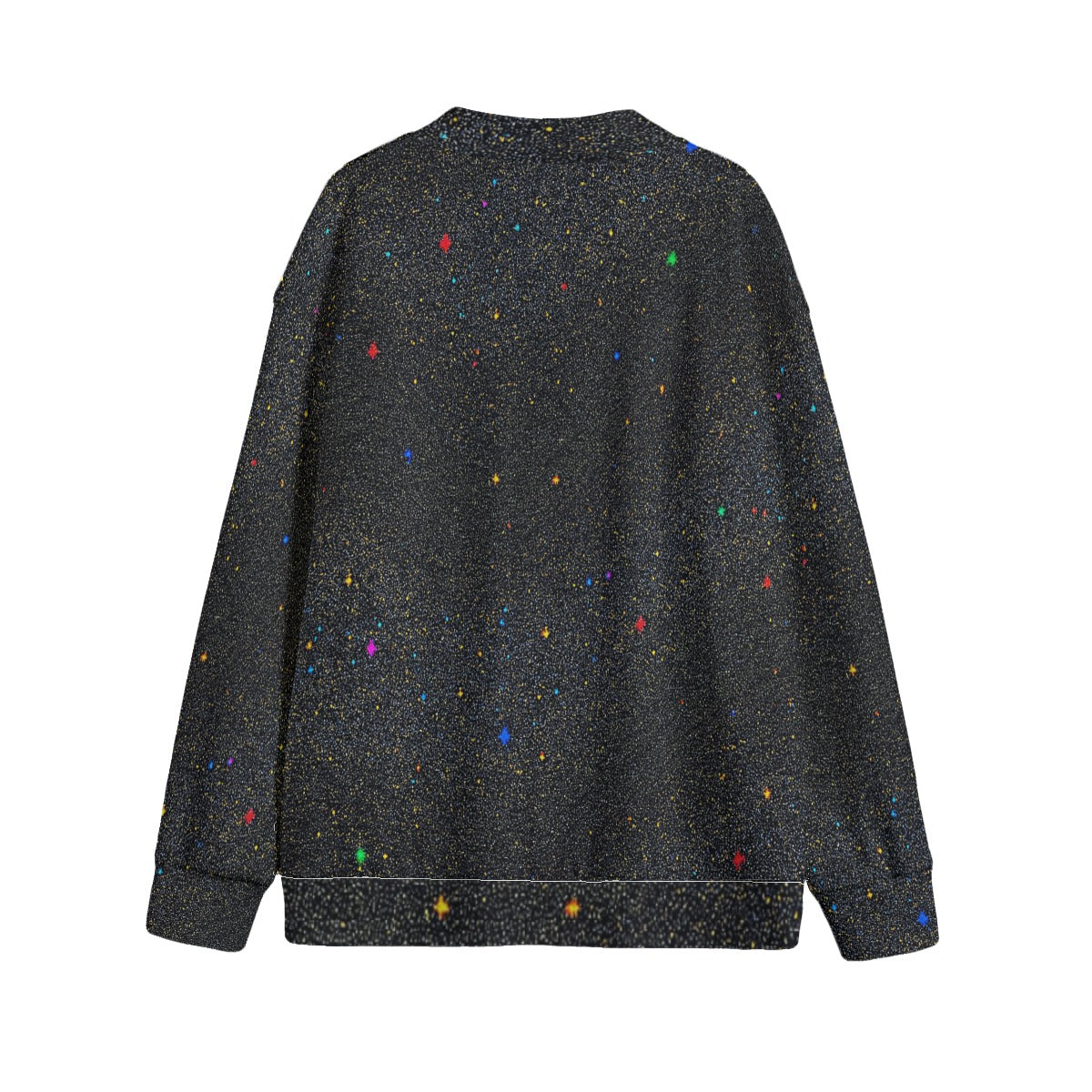 Unisex V-neck Knitted Fleece Cardigan With Button Closure