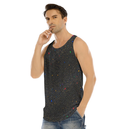 Men's Curved Hem Long Tank Top