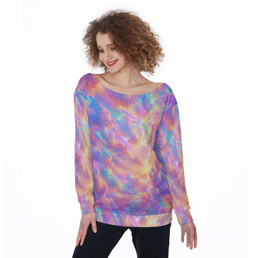 Women's Off-Shoulder Sweatshirt