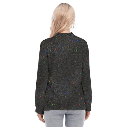 Women's Long Sleeve Blouse With Button Closure