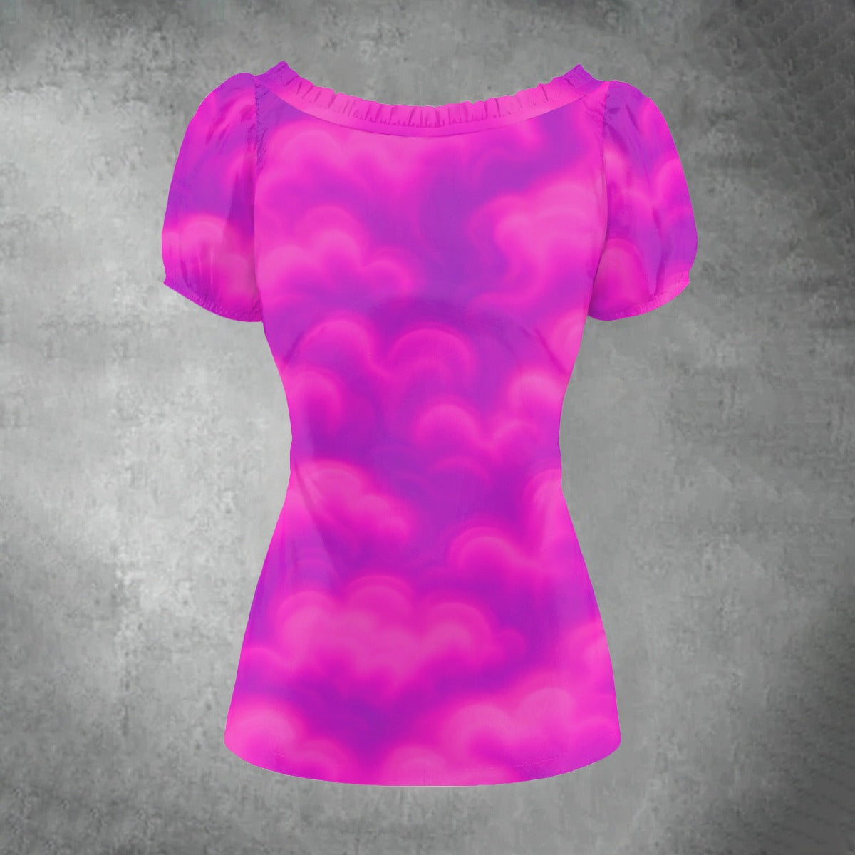 Women's Puff Sleeve Pleated Shirt