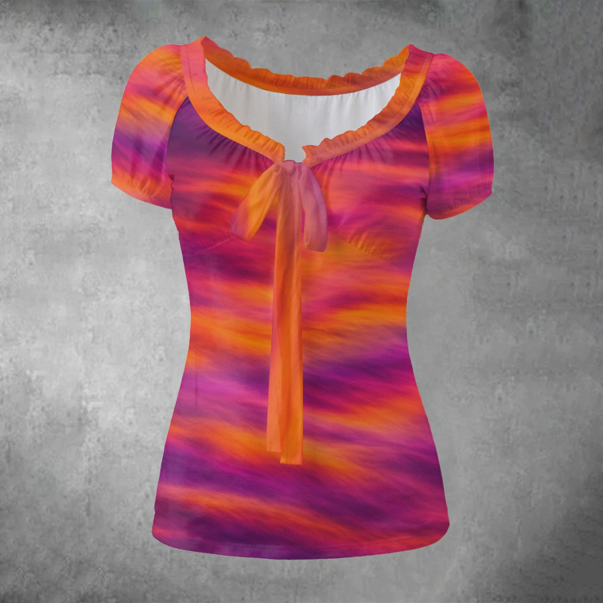 Women's Puff Sleeve Pleated Shirt